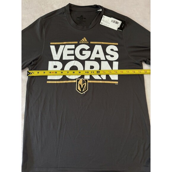 New VEGAS GOLDEN KNIGHTS Vegas Born Adidas Hockey Shirt Size Medium Creator - Picture 5 of 6